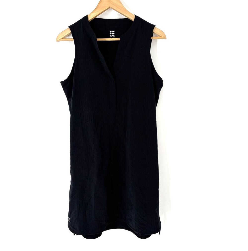 Title Nine Speed Racer Tunic Dress Size Small Womens Black Sleeveless Seersucker